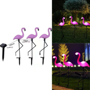 Baštenska Solarna LED Lampa FLAMINGO (3 Komada)