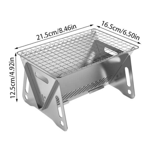 Inoxni Sklopivi Roštilj 22x17cm - Image 2